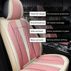 Front & Rear Seat Covers for Chevy Chevrolet Bolt EV EUV Car Seat Cover Luxury PU Leather Comfortable Stylish Pink×Beige
