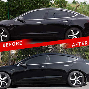 Tesla Model 3 Wind/Rain Window Visors (Black)