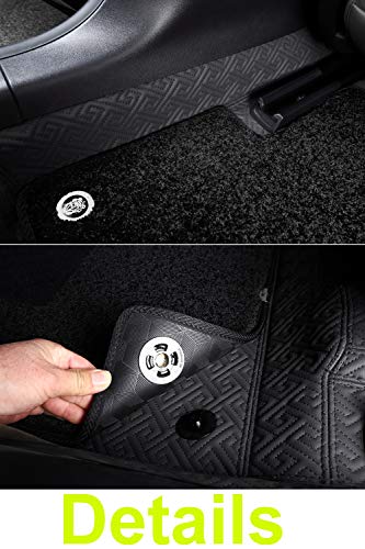 Floor Liner Fit for Tesla Model 3 2020 2021 Fully Embedded No Edge Customized Floor Mat Frunk Trunk Blanket-Non-Slip Waterproof Car Carpet Protect All Weather(Grey)