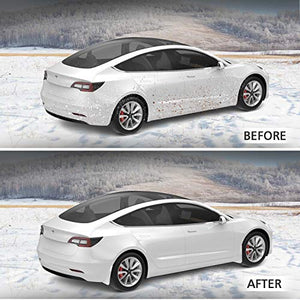 White Model 3 Mud Flaps Splash Guards(Set of Four)