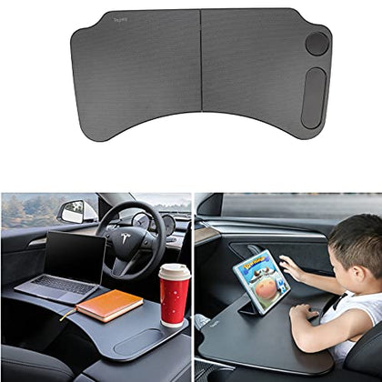 Tesla Model 3 & Model Y Foldable Laptop/Working Desk/ Eating Table  (Carbon Fiber Texture)