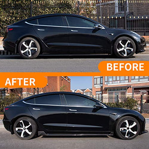 Fit Tesla Model 3 Side Skirts Carbon Fiber Pattern Styling Sports Body kits For Tesla Model 3 Accessories