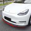 3 Piece Front Bumper ABS Lip Splitter for 2020-2022 Tesla Model Y (Matte Carbon Fiber )