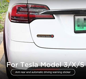 1x 20 cm Silhouette Aufkleber für Tesla Model S – gestickert