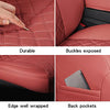 Full Coverage Tailor Fit Faux Leather Custom Seat Covers Fit for Tesla Model 3 (Model 3-Wine Red)