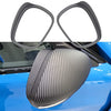 Car Rear View Mirror Rain Cover for Ford Mustang Mach-E 2021, Sun Visor Eyebrow Carbon Fiber Anti-rain Shade Guard Molding Trim Frame Accessories