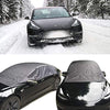 Windshield Snow Cover for Tesla Model 3, Half Size Car Cover Waterproof/Windproof/Dustproof/Ice Winter Summer