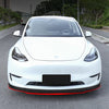 3 Piece Front Bumper ABS Lip Splitter for 2020-2022 Tesla Model Y (Matte Black)