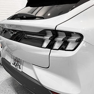 Blackout Accent Overlay for 2021-2022 Ford Mustang Mach-E Taillight & Trunk Tailgate (1. Taillight + Trunk Kit, Gloss Black)