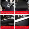 Front & Rear Seat Covers with Headrest Backrest Cushions for Chevy Chevrolet Bolt EV EUV Car Seat Cover Luxury PU Leather Comfortable Stylish Black×Red
