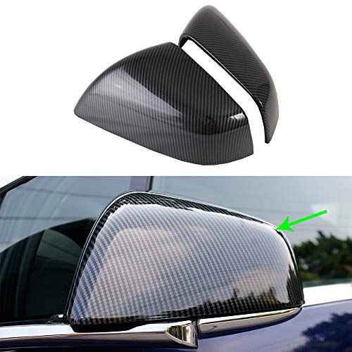 ABS Imitation Carbon Fiber Rearview Mirror Covers for 2017-2020 Tesla Model X (Pack of 2)