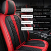 Front Seat Covers for Chevy Chevrolet Bolt EV EUV Car Seat Cover Luxury PU Leather Comfortable Stylish Black×Red
