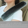 Soft Faux Sheepskin Seat Belt Shoulder Pad for a More Comfortable Driving, Compatible with Adults Youth Kids - Car, Truck, SUV, Airplane,Carmera Backpack Straps 2 Packs Dark Gray