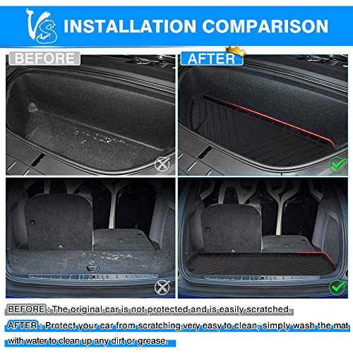 Front Trunk & Rear Trunk Black Cargo Liners for Tesla Model X (6 or 7 Seater)