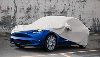 Tesla Model Y Car Cover All-weather Uv Protection Accessoires extérieurs  complets avec ouverture de port de charge et maille ventilée pour modèle Y  2020 2021 2022 2023