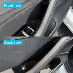 Tesla Model 3 & Model Y Door Side Storage Box Handle Pocket Armrest Flocked Passenger Storage Tray Container 4Pcs