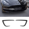 Front Fog Light Covers for Tesla Model Y (Matte Carbon Fiber)