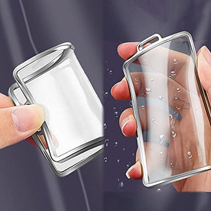 TPU Key Card Holder Case Compatible with Tesla Model 3，Key Protector Cover Accessories Including Key Chain, Blue