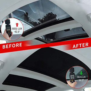 Tesla Model S Sun Shades Glass Roof Sunshade Sunroof Top Window Sunshade UV Rays Protection Foldable Upgrade for Tesla Model S Accessories 3 Pcs