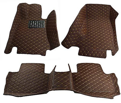 Custom Fit [Made in USA] All Weather Heavy Duty Full Coverage Floor Mat Floor Protection [Front and Rear] for 2020 2021 Porsche Taycan 4S Turbo - Brown Single Layer