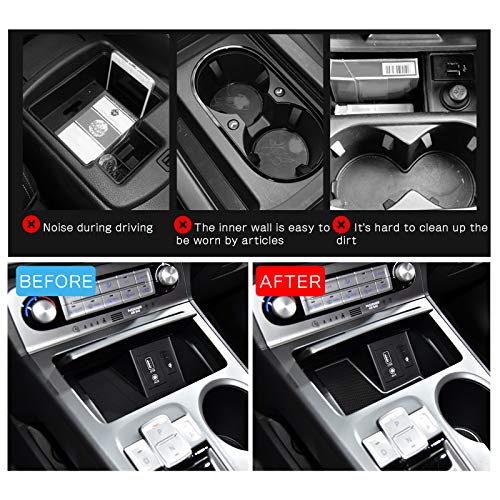 Door Slot Pad for 2020+ Hyundai Kona EV Cushion Non-Slip Gate Slot Pad Cup Mat Car Interior Automotive Decoration Fit Cup, Door, and Console Liner Accessories 18PCS/1Set (White)