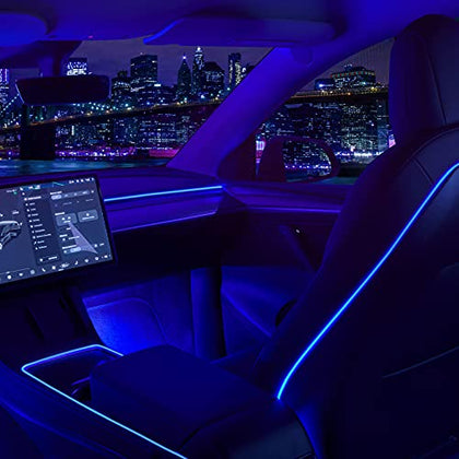 2021-2023 Tesla Model 3 & Y Ambient Lighting Kit (Center Console + Dashboard + Seat Back + 4 Foot Lights)