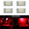 Ultra-Bright LED Replacement Lights, Trunk, Funk, Door Puddle, and Footwell Lights for Tesla Model S, 3, X, & Y (4 PACK RED)