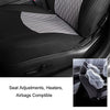 Front Car Seat Covers Custom Fit for Tesla Model 3/Model Y 2017-2021 Car Seat Protector 2PCS, Fully Wrapped Farbic Cloth Seat Cover Set for Tesla Model 3/Y Gray and Black