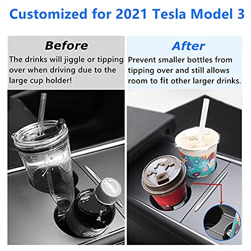 2021-2022+ Tesla Model 3 & Model Y Cup Holder Divider (Matte Gray)