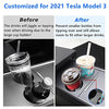 2021-2022+ Tesla Model 3 & Model Y Cup Holder Divider (Matte Gray)
