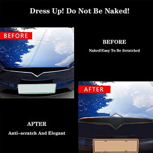 ABS Imitation Carbon Fiber Pattern Front Hood Bonnet Cover for Tesla Model X 2016-2020