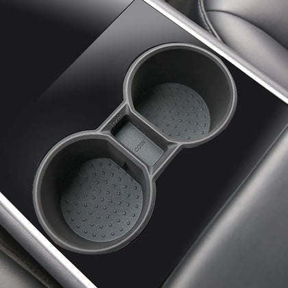 Tesla Model 3 & Y Silicone Cup Holder Insert (Black)