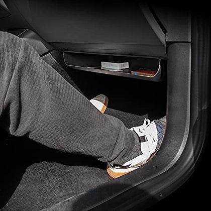Tesla Model 3 Co-pilot Storage Box Organizer Tray Under Glove Box Secondary Storage Box For Tesla Model 3 Accessories (ABS Flocking)