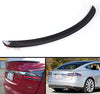Glossy Carbon Fiber Factory Style Trunk Lid Spoiler Wing Compatible with 2012-2021 Tesla Model S 60D 75D P85 P90D P100D