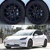 18-Inch Hub Caps fits 2017-2022 Tesla Model 3, Replacement Wheel Covers (Set of 4) (Matte Black)