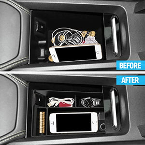 Center Console Organizer Tray Glove Box Armrest Secondary Storage Box Divider Compatible with 2021 2022 Mustang Mach-E