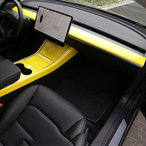 A Set ABS Center Console Dashboard Panel Cover Trim for Tesla Model 3 Model Y 2017 2018 2019 2020
