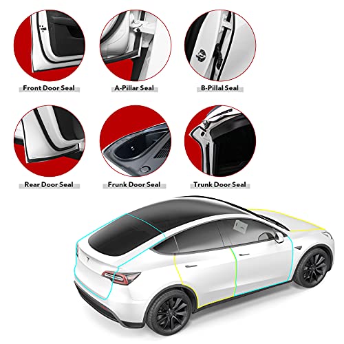 Noise Reduction Door Seal Kit for Tesla Model Y 2020 2021+