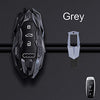 For Audi Key Fob Cover Case, Metal Key Fob Case for Audi A3 A6 A7 A8 A8L E-Tron Q7 Q8 RS6 RS7 S3 S6 S7 SQ7 SQ8 Series Keyless Smart Key Fob (Grey)
