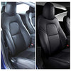 Tesla Model 3 & Y Black Front Two Synthetic Leather Seat Covers
