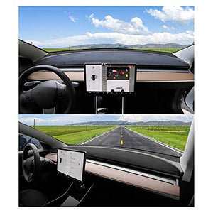 Durable Dashboard Cover for Tesla Model 3 & Y (Black)