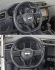 Carbon Fiber Steering Wheel Cover Sequins Frame Trim for Nissan Rogue Altima Sentra Kicks LEAF Versa Interior Accessories(Carbon Fiber)