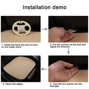 3pcs Car Seat Cushion for Jaguar XE XF E-Pace F-Pace I-pace S-Type XJR XJ8 Comfort Seat Cushion with Non Slip Bottom (Red)