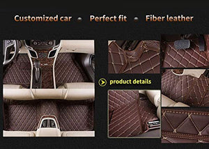 Custom Car Floor Mats for Jaguar E-PACE F-PACE I-PACE XE XF XFR XJ6 X-Type Full Surrouded Front&Rear Full Set Car Floor Liners All Weather Protection Car Mats（Black Blue）