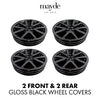 18-Inch Hub Caps fits 2017-2022  Tesla Model 3, Replacement Wheel Covers (Set of 4) (Gloss Black)
