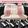 Front & Rear Seat Covers for Chevy Chevrolet Bolt EV EUV Car Seat Cover Luxury PU Leather Comfortable Stylish Pink×Beige