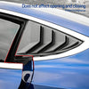 Rear Side Window Louvers,Air Vent Scoop Louvers for Tesla Model 3, Window Scoop Louvers Covers,ABS Sun Rain Shade Vent,Sport Style,2PCS,Cool Exterior Decoration (Matte Carbon Fiber)