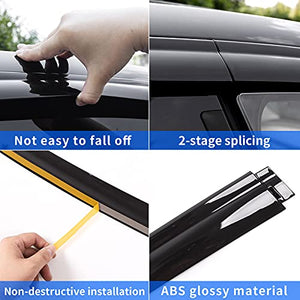 Tesla Model Y Rain/Wind Deflector Vent/Window Visors Glossy Black)