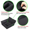 5PCS Center Console Wrap Organizer Tray For 2021 Tesla Model 3 Model Y Flocked Organizer Carbon Fiber Center Console Sticker Armrest Hidden Cubby Drawer Storage Box ABS Material Custom Fit Upgrade