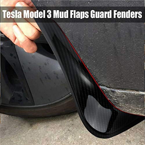 Tesla Model 3 Imitation Carbon Fiber Mud Flaps Splash Guards